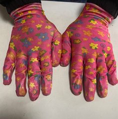Перчатки рабочие женские "Цветочек розовые"