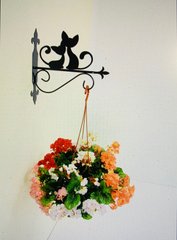 Подставка (крепление) для подвесного цветка "Коты"